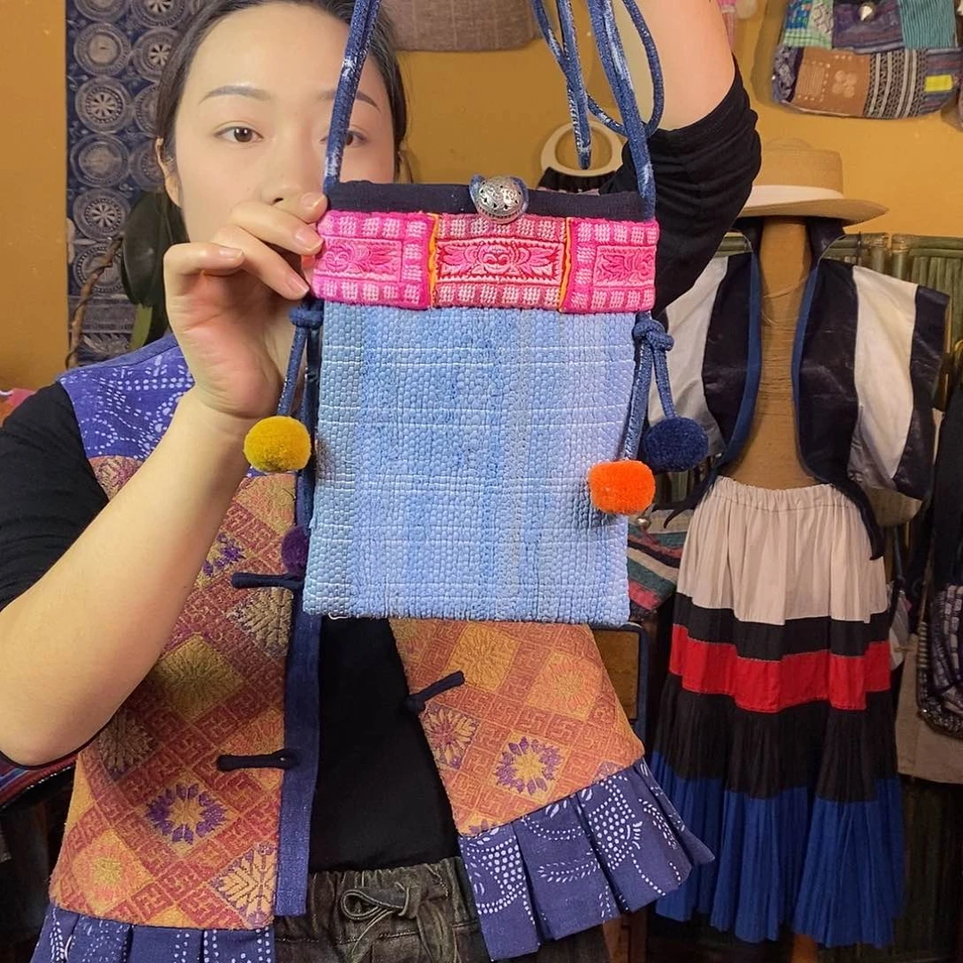 织绣手工裂织包包