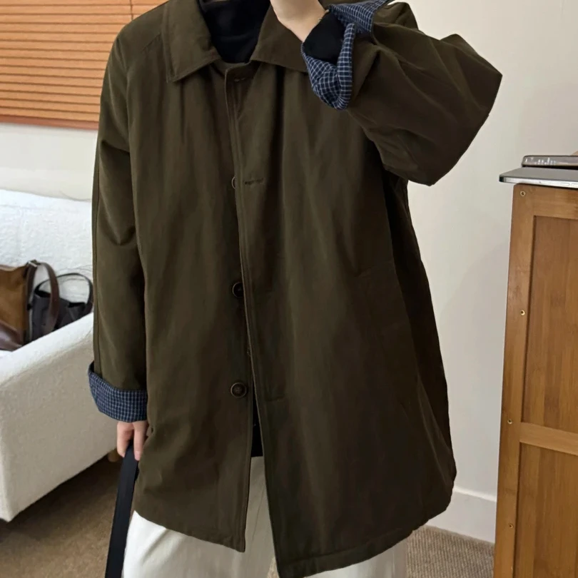 夹棉外套女2025秋冬季新款大码宽松通勤时尚减龄保暖加厚翻领棉服