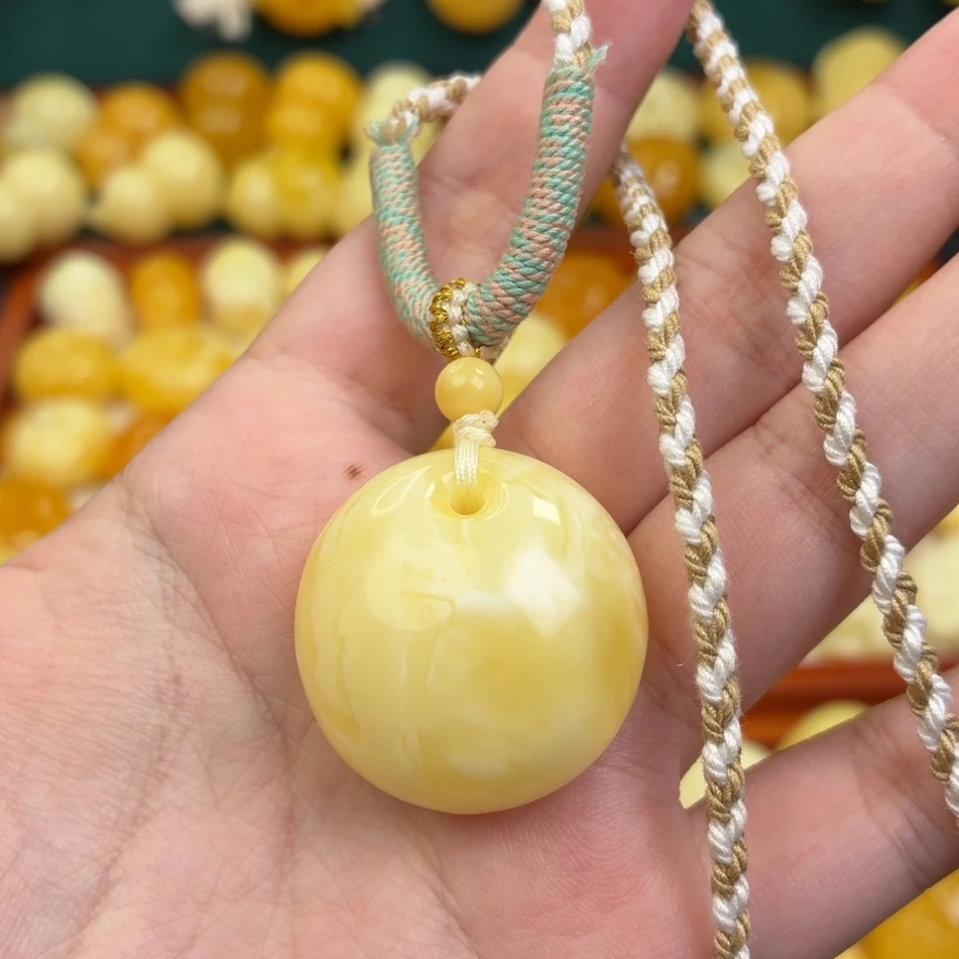 蜜蜡未镶嵌毛衣链蜜蜡