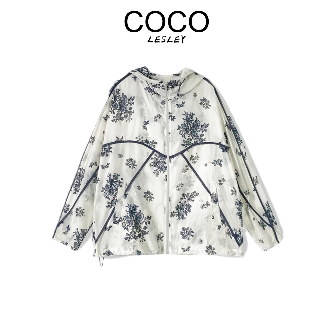 【COCO LESLEY】紫藤花美学薄款蝙蝠袖轻薄UF50+防晒衣女Y718