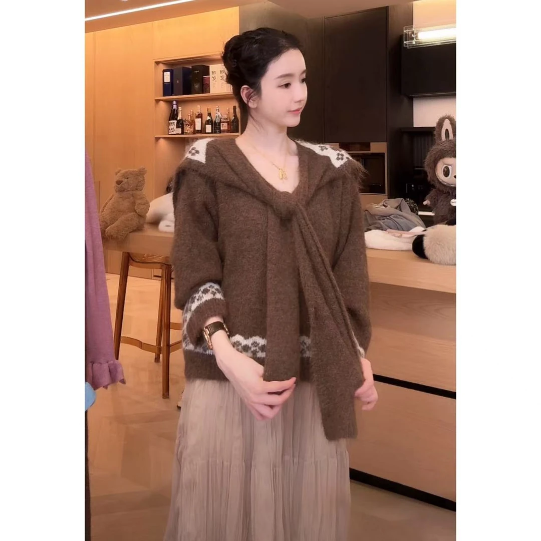 Zwinnie/詹维尼【羊毛披肩蝴蝶结毛衣】XH-WMY202505