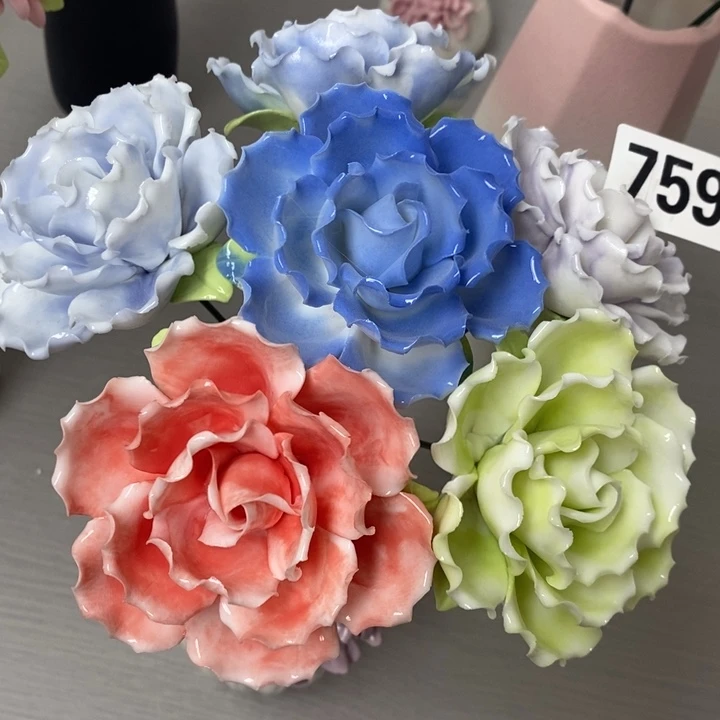 陶瓷陶瓷材料加工4朵混搭