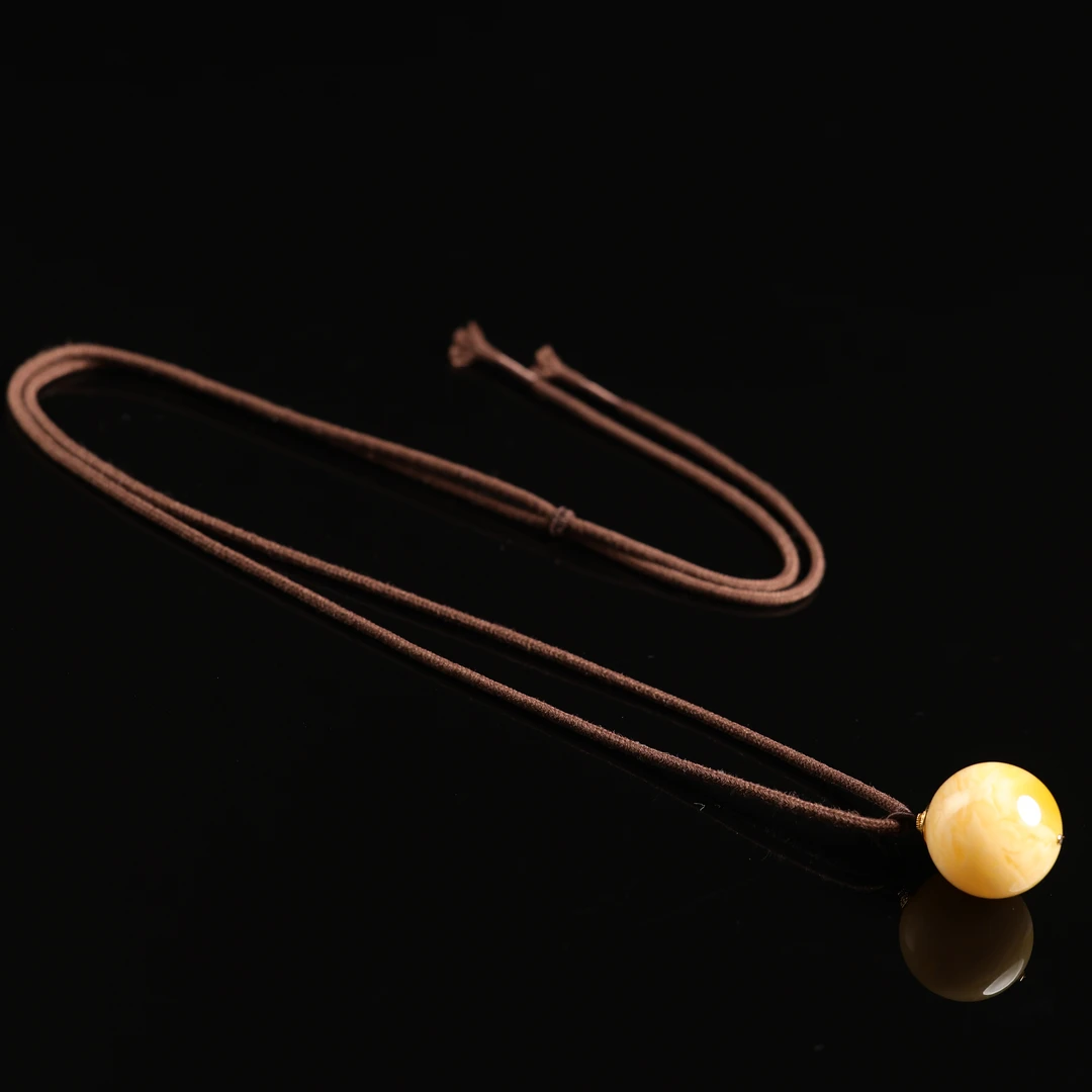 “丰收”严选精品琥珀蜜蜡大单珠21mm吊坠多样性发其一