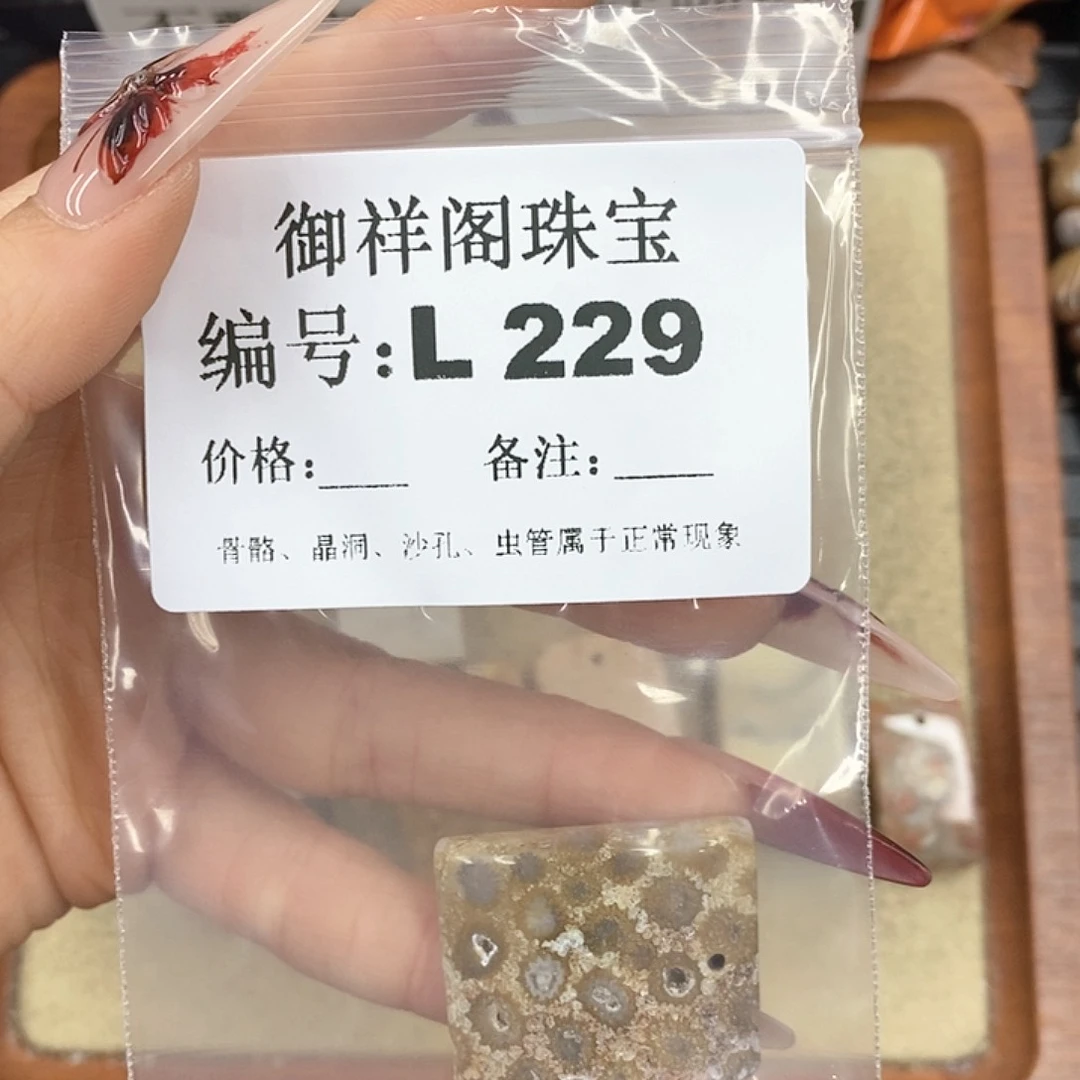 硅化珊瑚（珊瑚玉）颈饰未镶嵌逐*?