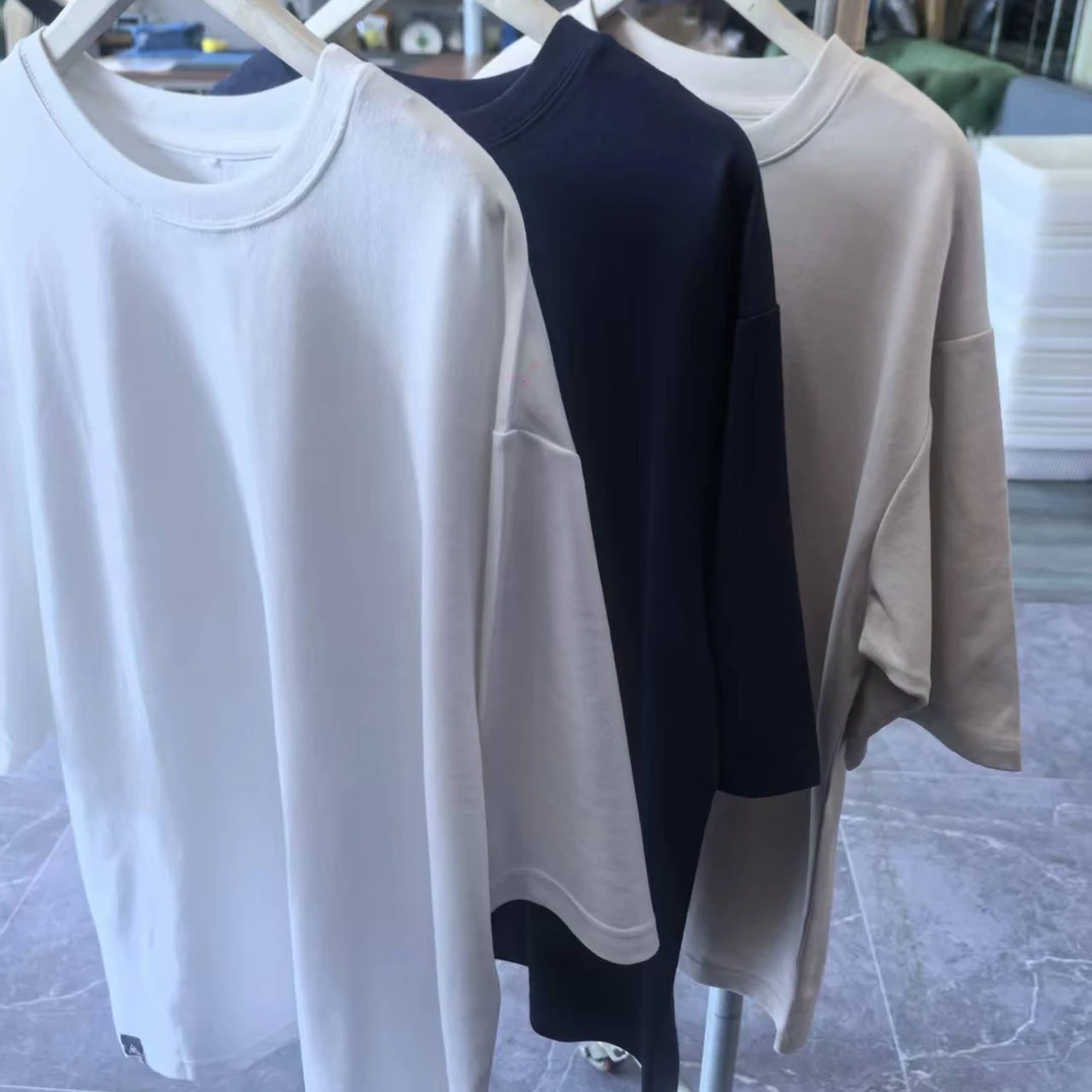 (剪标款)极简慵懒风宽松时髦落肩短袖T恤