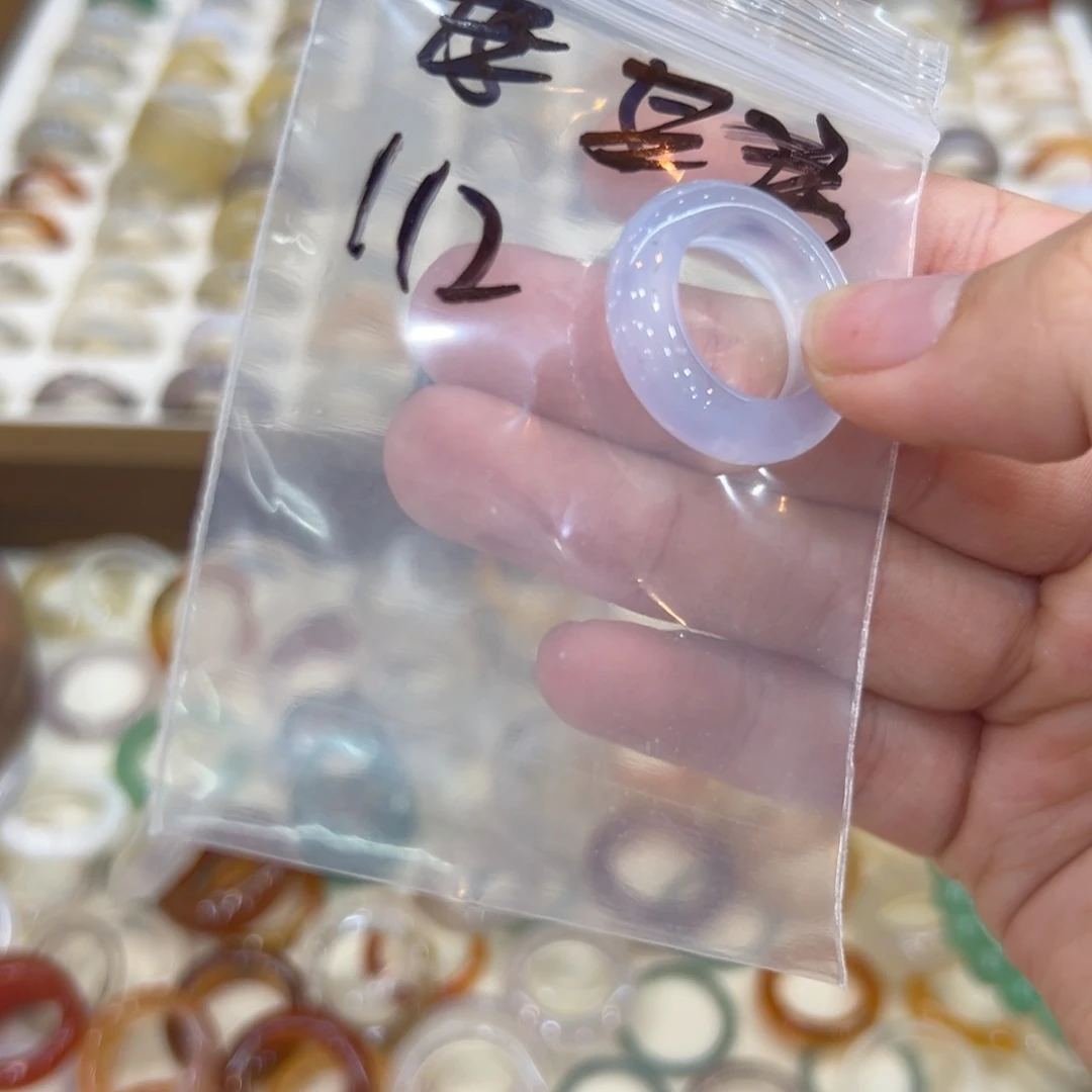 玛瑙/玉髓戒指未镶嵌112港10