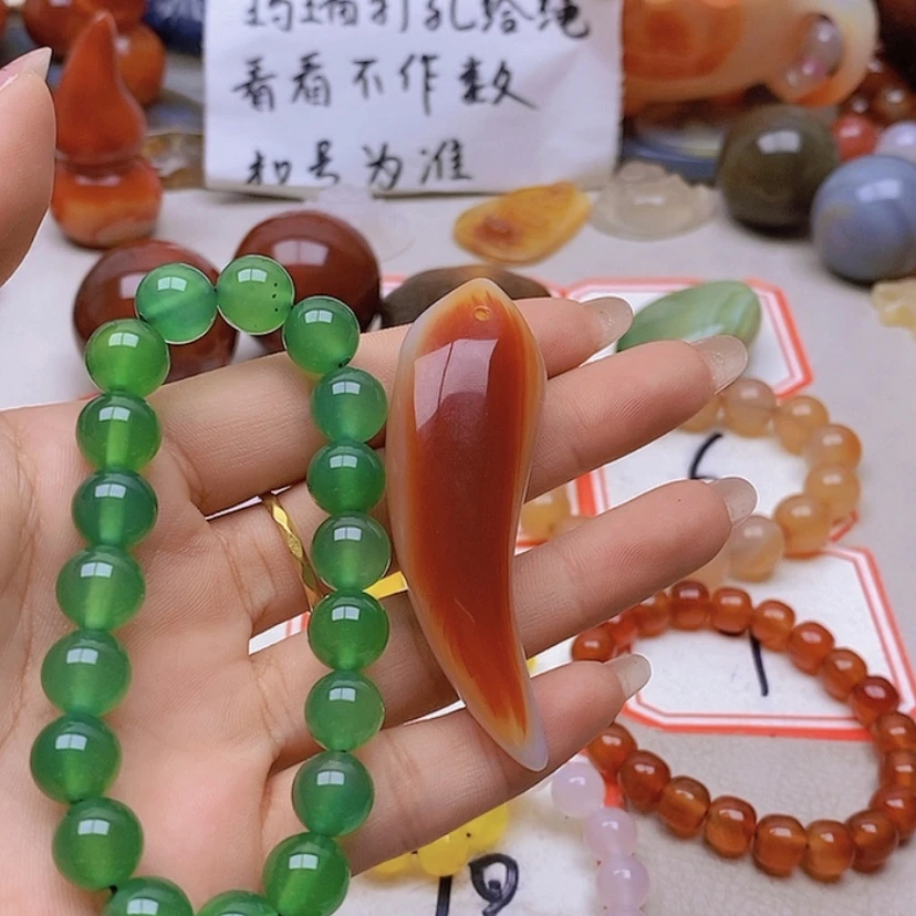 【闪购商品】未镶嵌玛瑙/玉髓珠宝半成品尚*