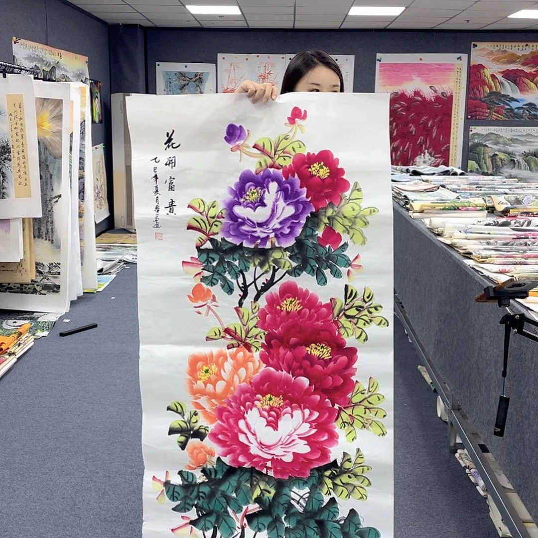 国画作品小姐姐放漏…