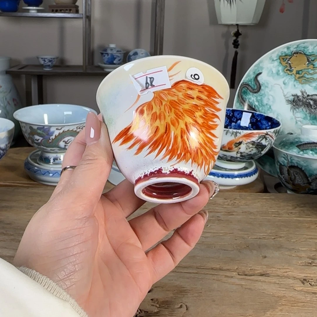 杯景德镇陶瓷柴烧多人