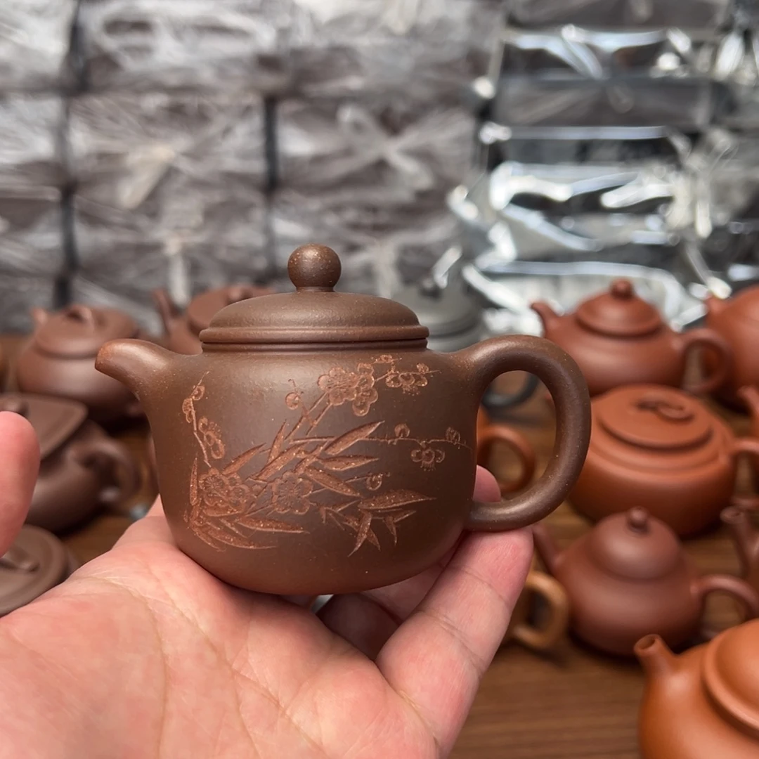 茶壶紫砂封釉120cc金降坡匏尊