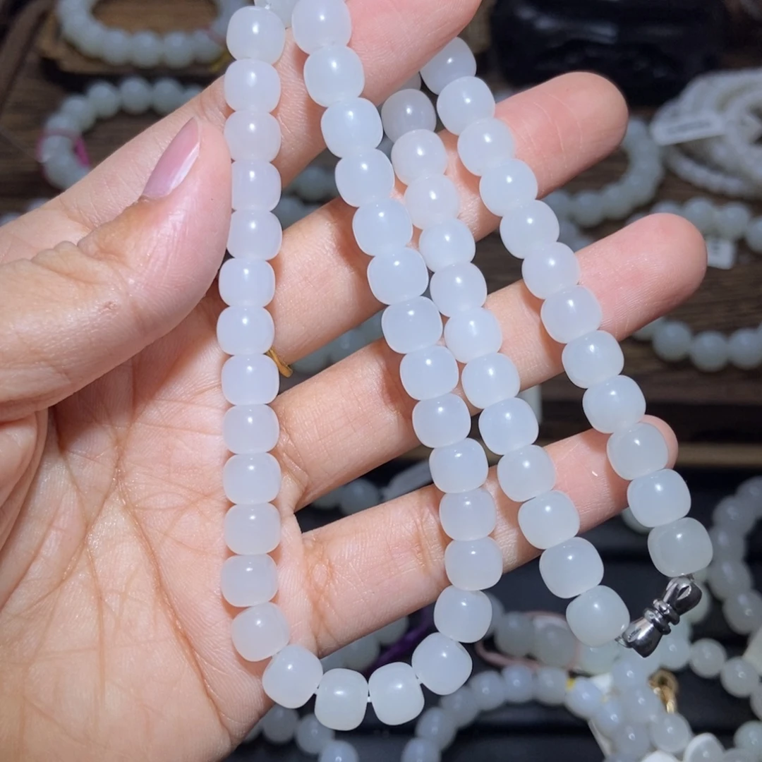 昵***称未镶嵌手串和田玉8m老型妈妈链