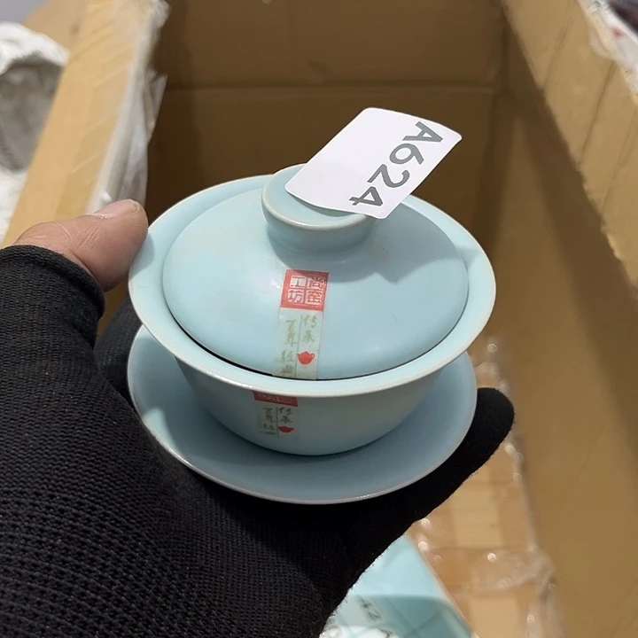瓷片茶摆件工艺品摆件666