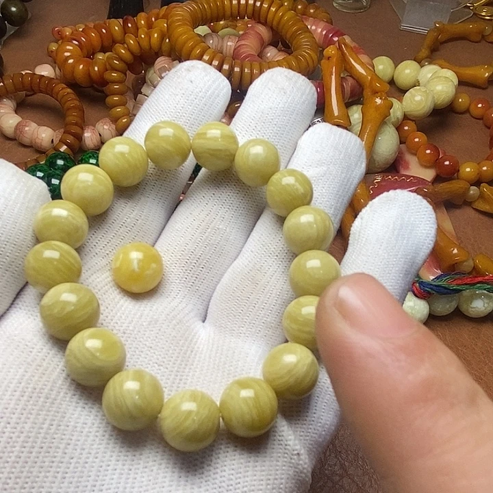 用***0石英石纯铜麝牛1.2满配手串