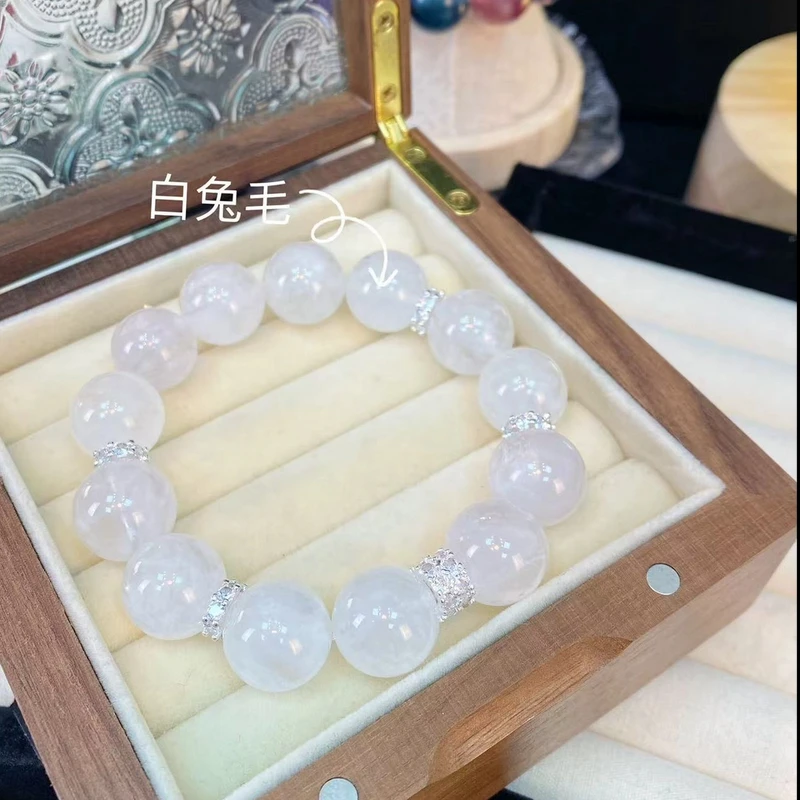 【白兔毛】天然水晶手串原创小众设计水晶手串