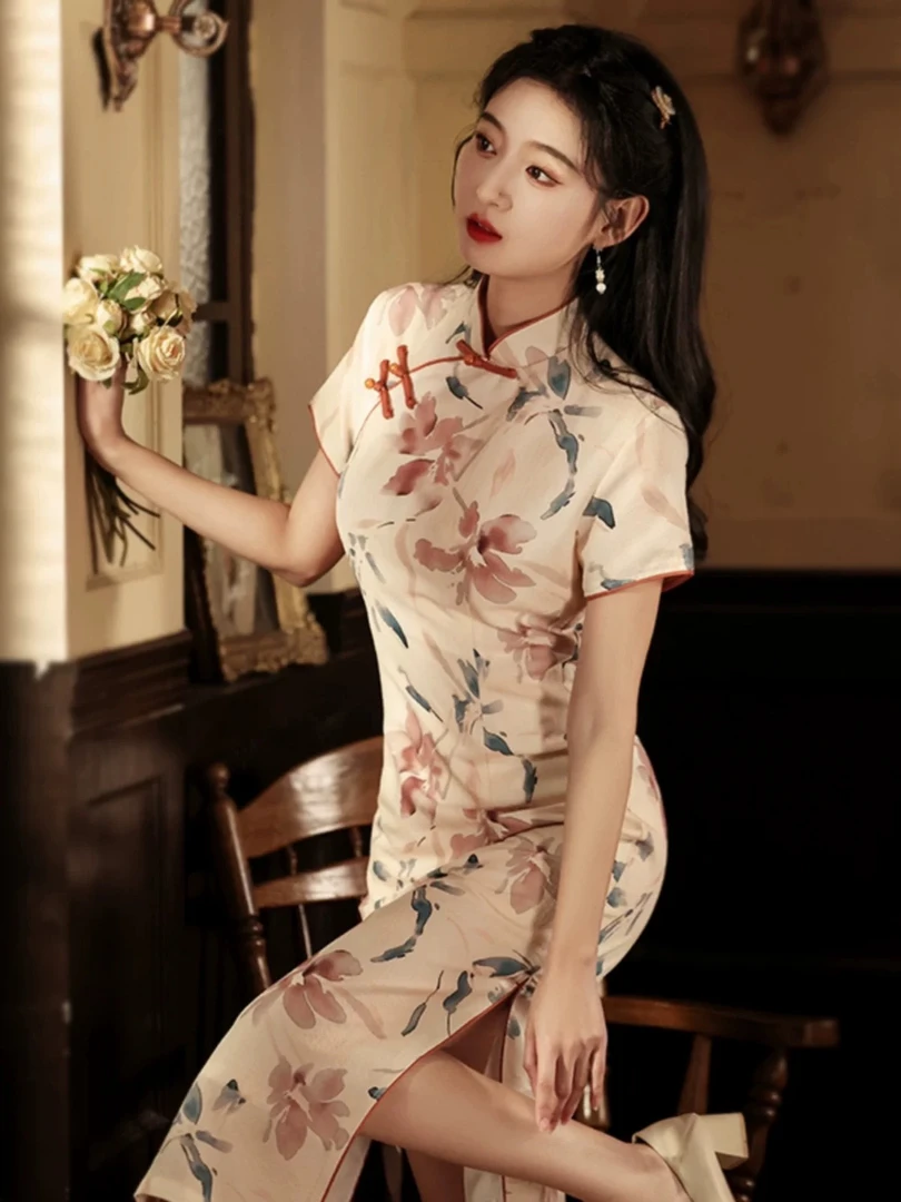 341 年轻款优雅气质|静园花深|旗袍