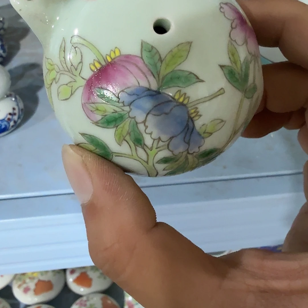 瓷片摆件手绘瓷器处理