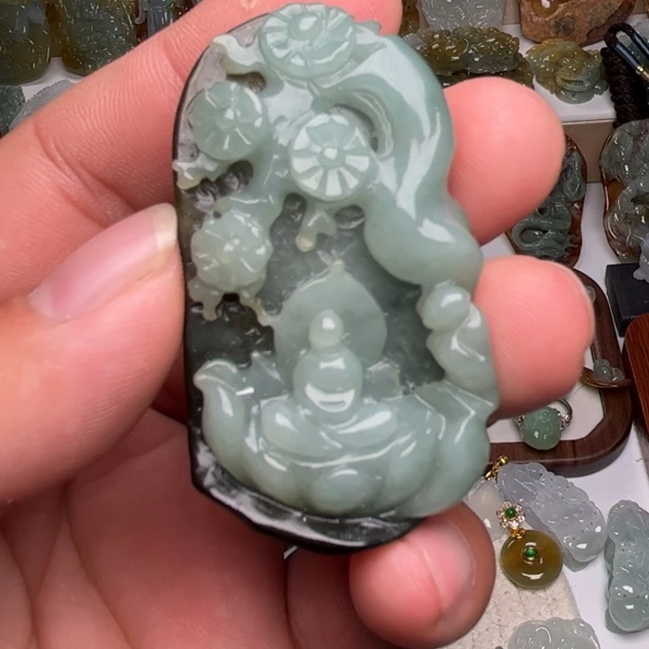 颈饰未镶嵌翡翠悟道