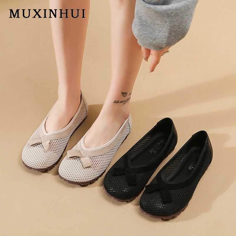 【品牌】单鞋女新款夏季网面透气镂空一脚蹬豆豆鞋浅口渔夫鞋510