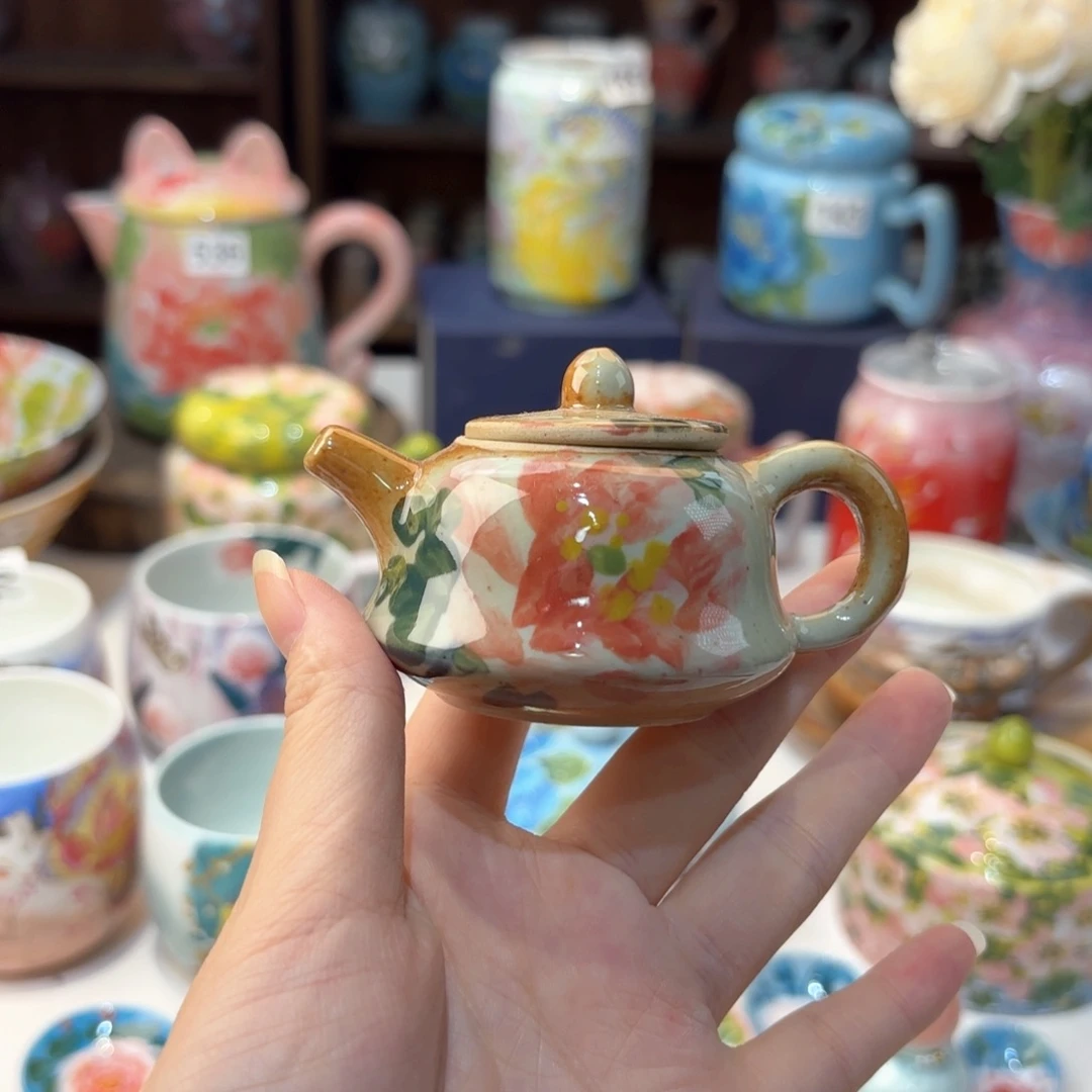 景德镇手绘高温釉下彩陶瓷茶具