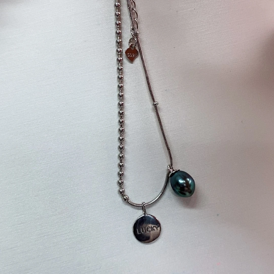 银S925镶嵌手串海水珍珠ke shi