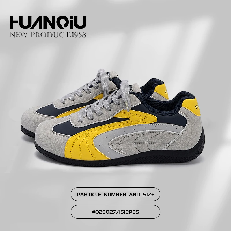 环球隐形内增高情侣美式鞋子2025秋季新款百搭女鞋轻便皮面德训鞋