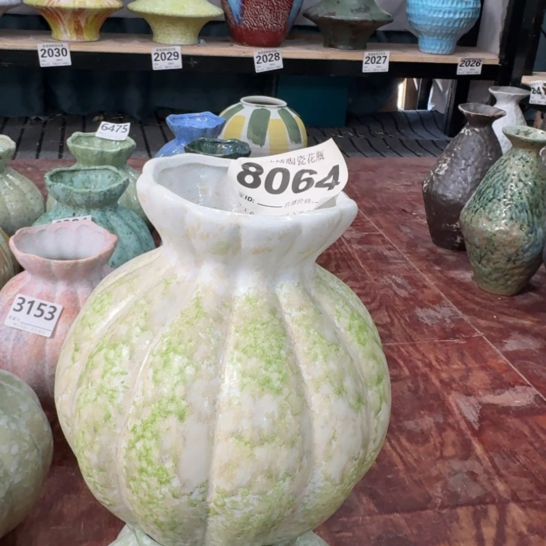 晴***声摆件景德镇高温花瓶编码8064高24口8默认无孔