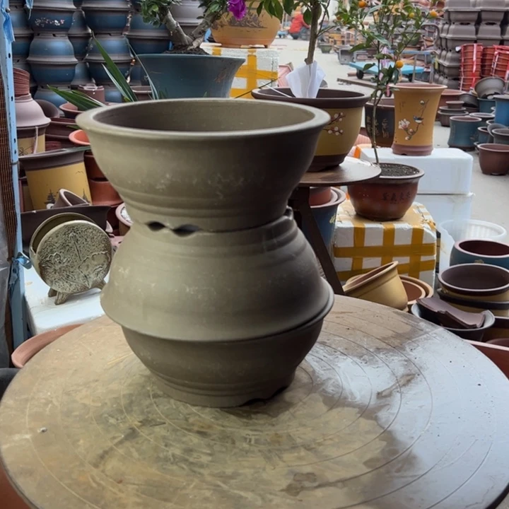 紫砂20碗盆三个 口径20×10