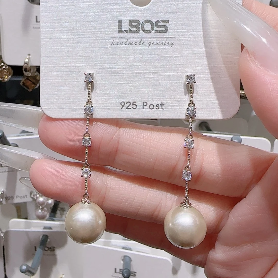 锆石铜合金925银耳环