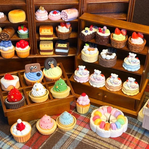 【全蛋糕系列直播拆】仿真食玩微缩美食优质树脂饰品配件直播对对碰