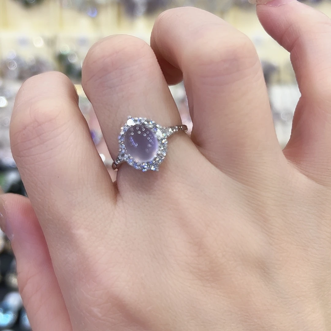 银S925镶嵌萤石戒指