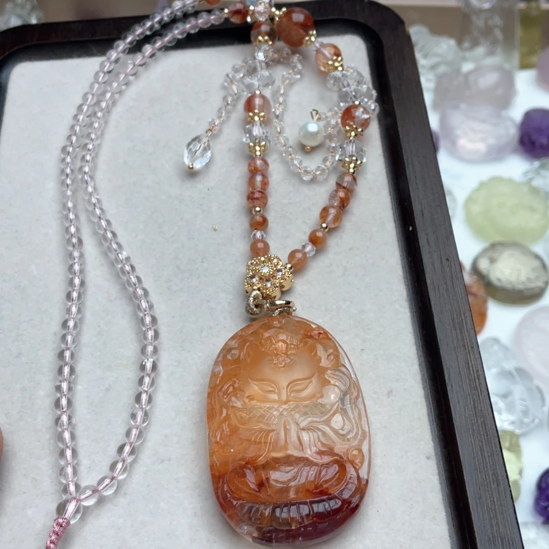 水晶吊坠(不含链)未镶嵌玲*样