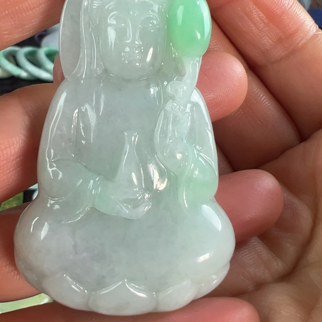 翡翠未镶嵌手镯天然翡翠挂件