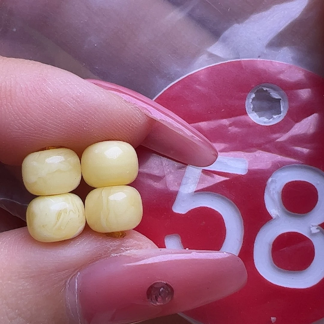 蜜蜡未镶嵌珠宝奇石微瑕6mm老型
