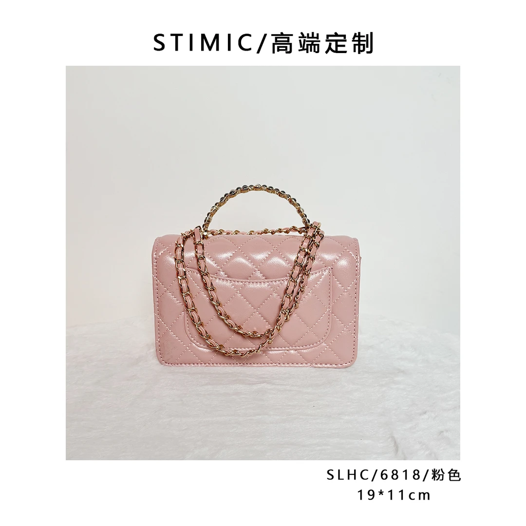 SLHC/6818/粉色paiyuge高端订制轻奢女士手提单肩斜挎包HC-029