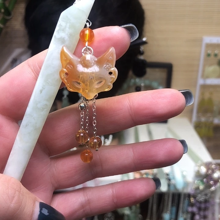 蛇纹石玉未镶嵌发簪