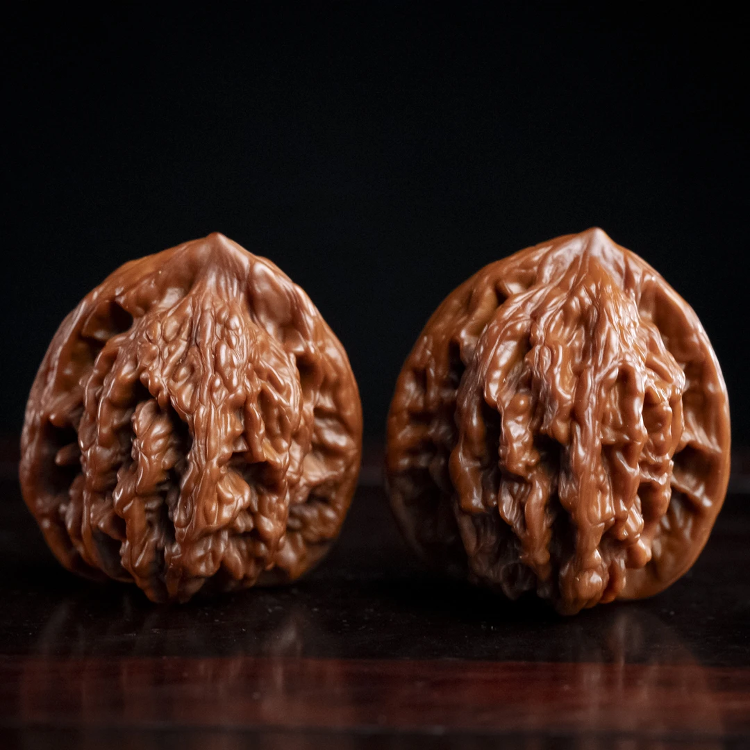 库出旧藏天然老核桃一对-CS