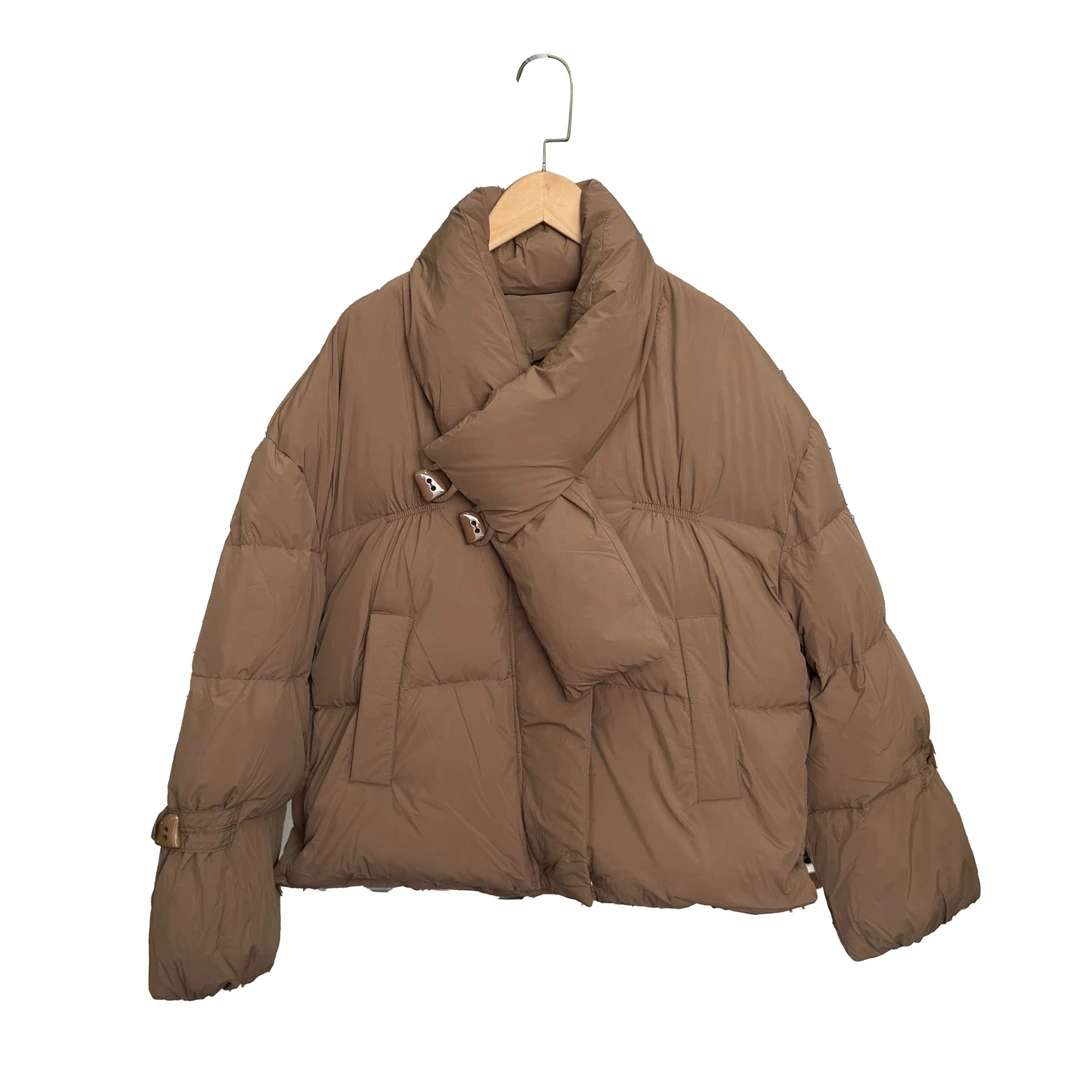 时尚气质棉服外套女2024冬季新款加绒加厚百搭显瘦上衣