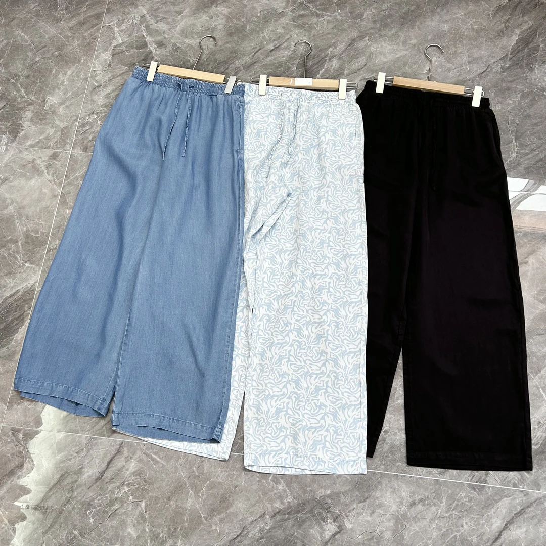 【ver原单剪标】莱,赛尔抽绳阔腿裤，夏季薄款高腰潮流长裤