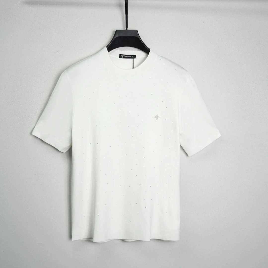 【文文的店】2025春季男士新款商务休闲百搭满天星圆领针织衫D8008