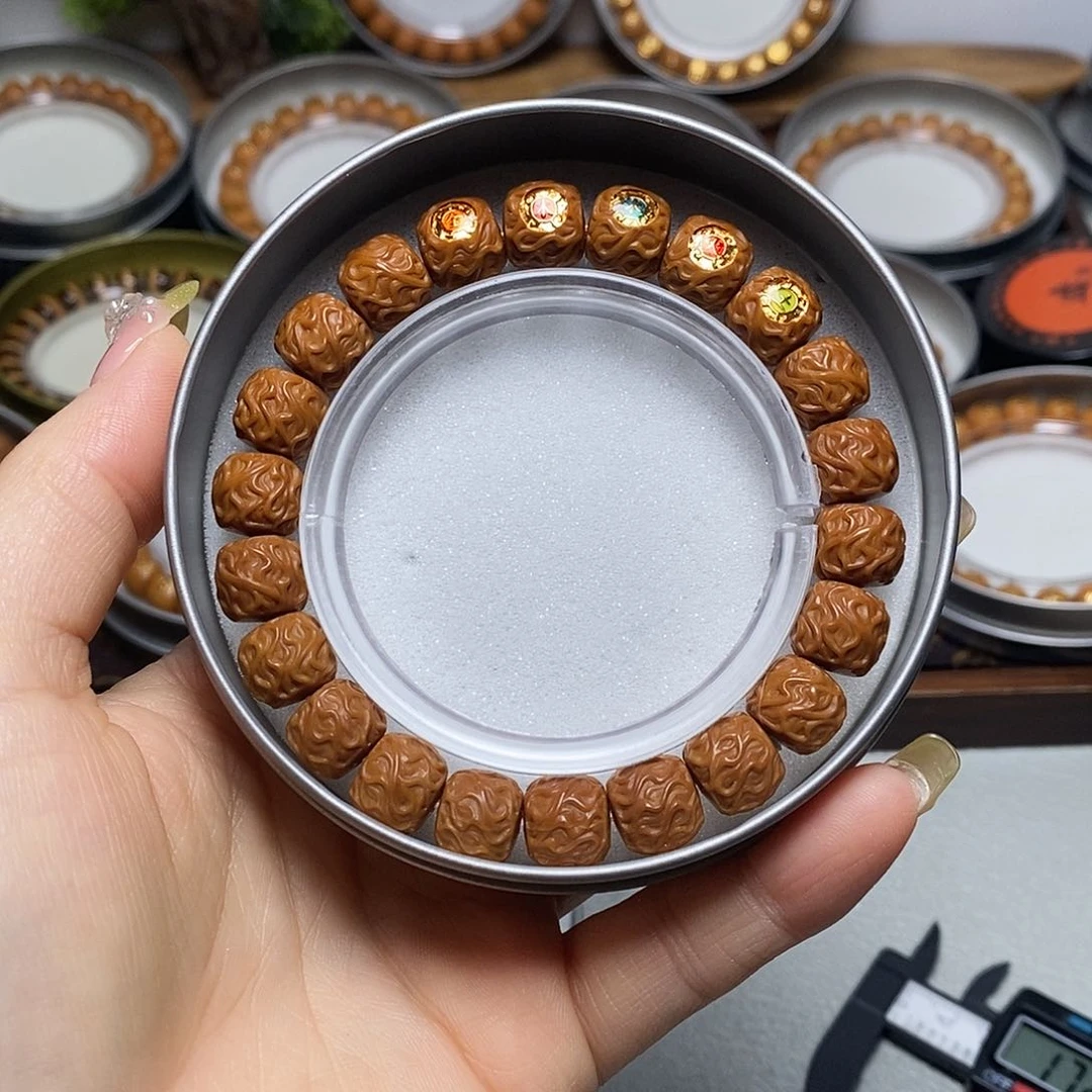 猴头核桃手串 326号10-11左右五行虎须龙纹全品