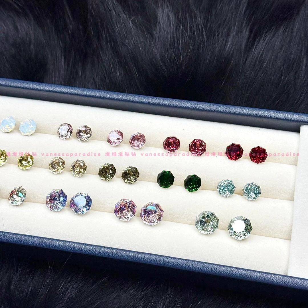 八边玫瑰·高品水晶钻精品美甲小饰品彩色尖底超闪水晶钻美甲钻钻