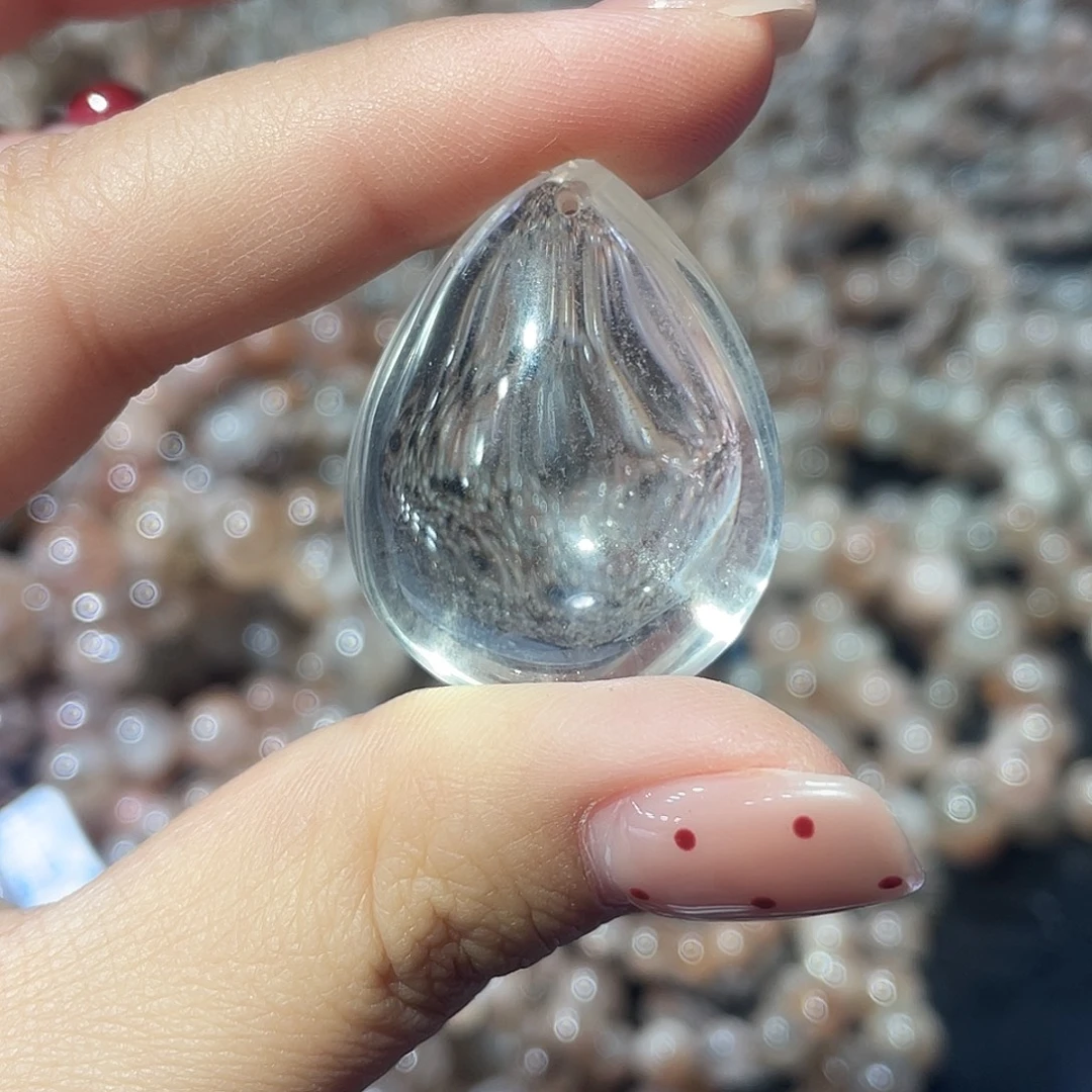 水晶手串未镶嵌白水晶水滴吊坠