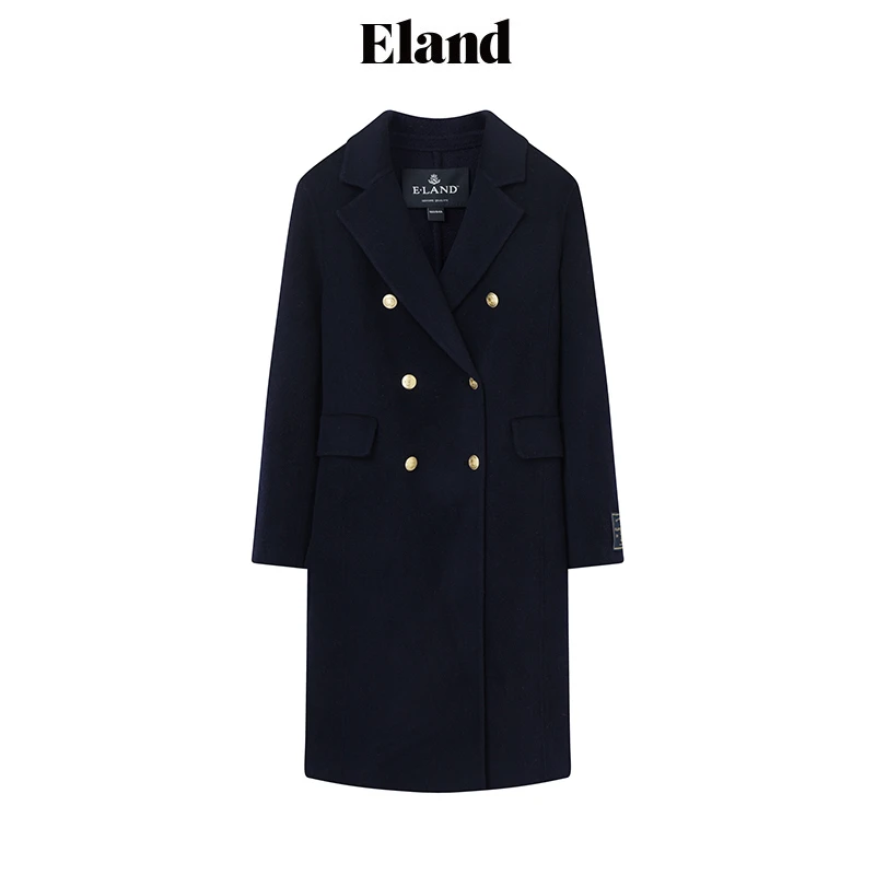 【女装优选WL】Eland衣恋毛呢外套女学院风羊毛大衣外套EEJWE11R04