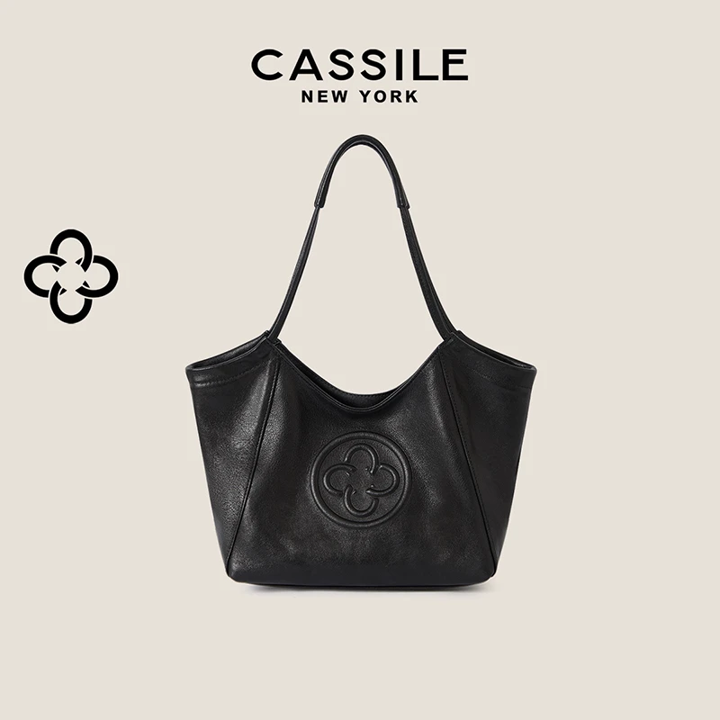 【意大利进口牛皮】CASSILE卡思乐包包2025新款托特包女菜篮包潮