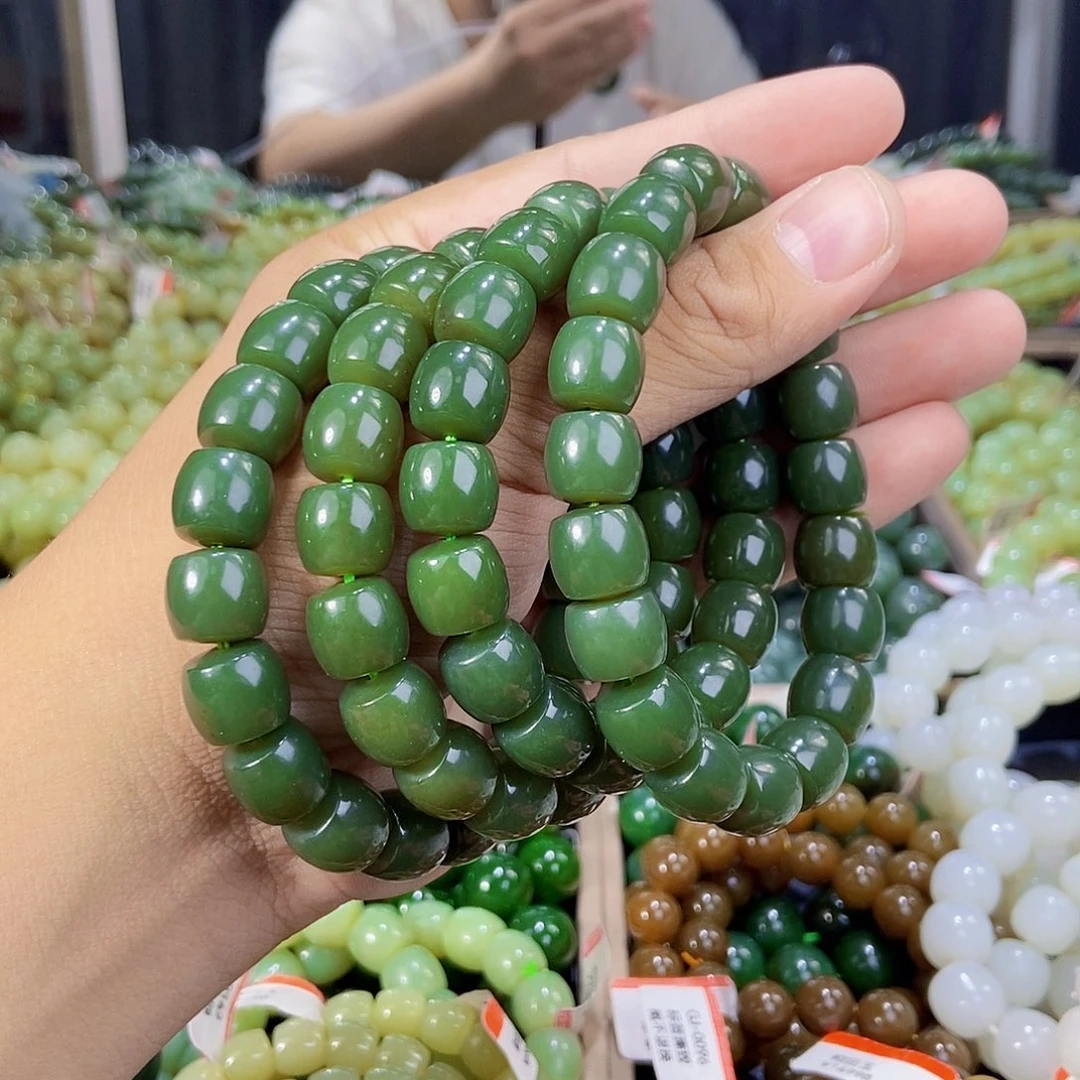 未镶嵌手串和田玉纯天然卡12新疆若羌黄口多样性发一