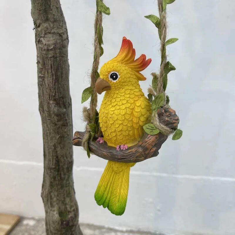 仿真鹦鹉挂饰摆件