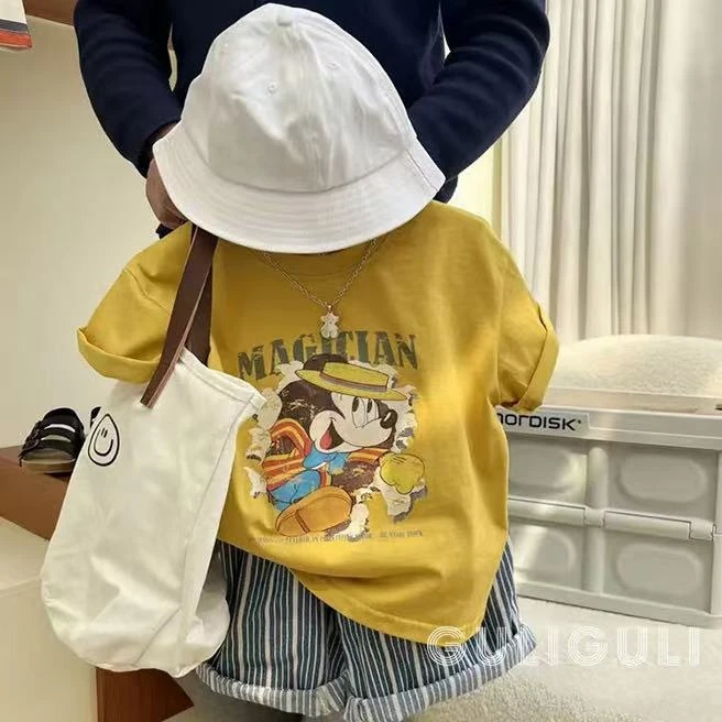 男童宝宝韩版夏款卡通短袖T恤2025年儿童夏季休闲圆领半袖上衣潮