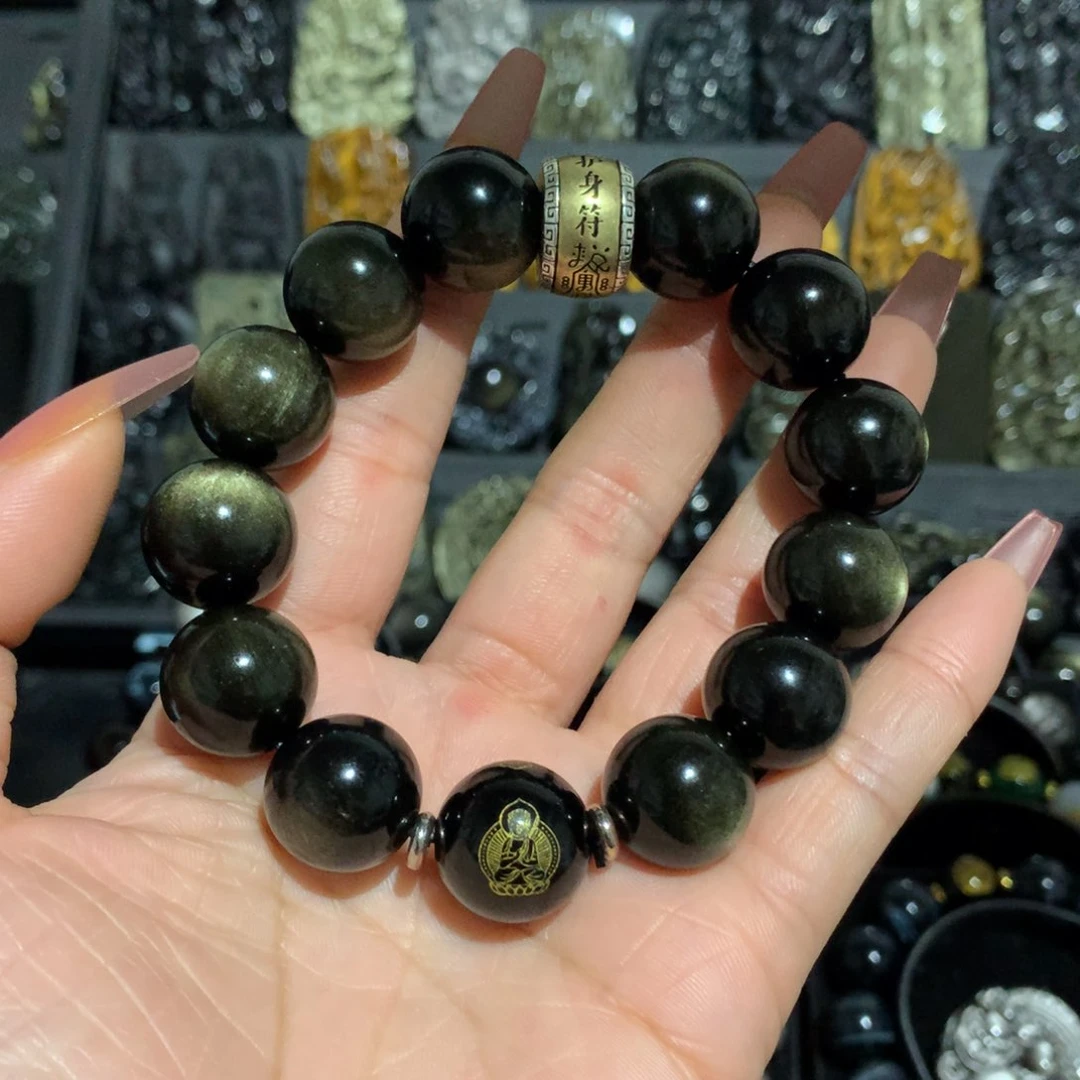 黑曜岩手链未镶嵌*️