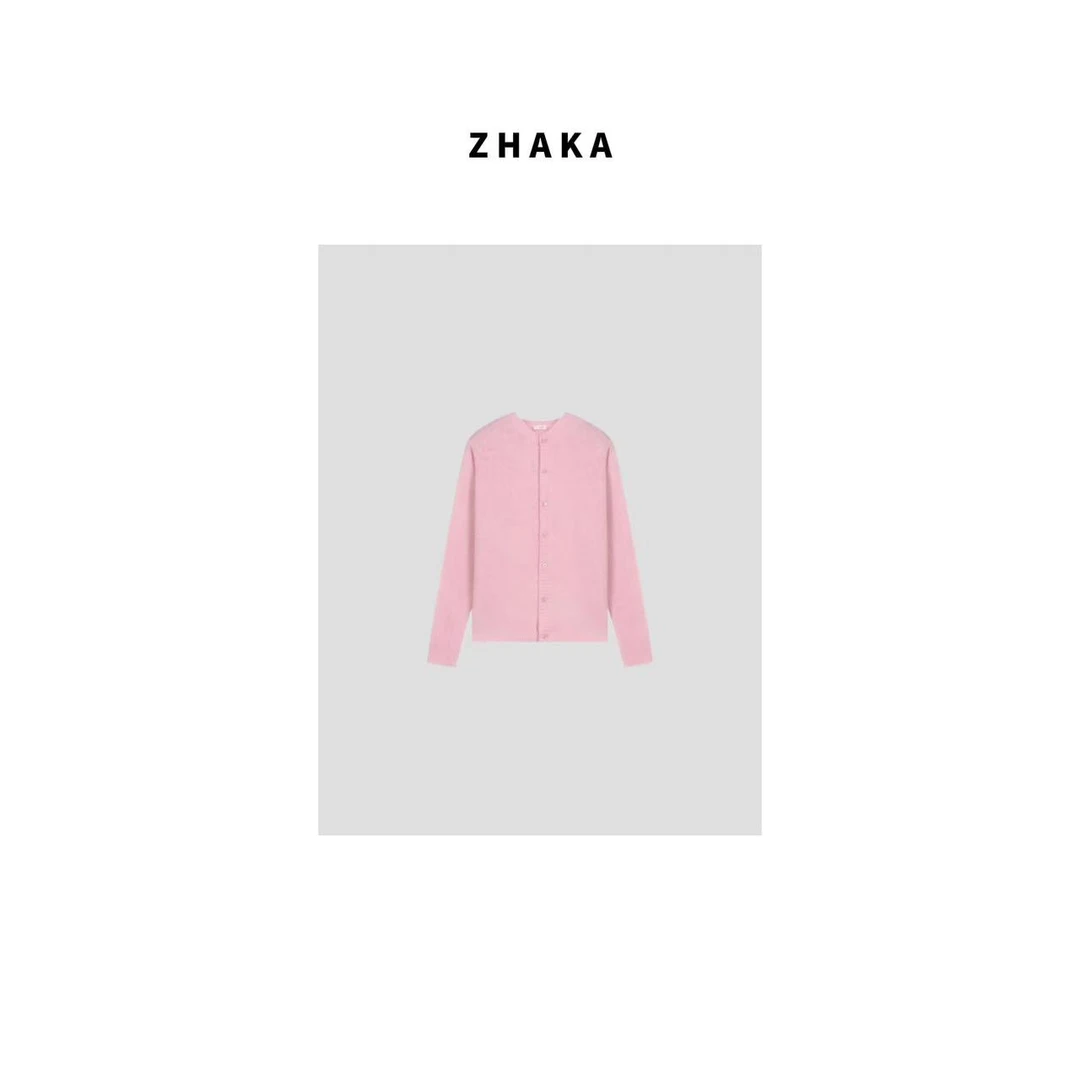 ZHAKA/弗兰克精织羊毛开衫上衣zk550