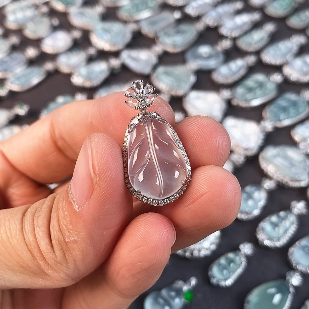 翡翠颈饰18K金镶嵌啊啊啊啊啊啊